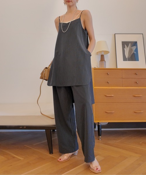セール】STRIPED CAMI TUNIC（ｽﾄﾗｲﾌﾟｷｬﾐﾁｭﾆｯｸ）（チュニック
