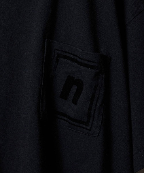 NUMBER (N)INE(ナンバーナイン)の「n BOX LOGO PRINTED POCKET T-SHIRT / エヌ ボックス ロゴ プリント ポケット Tシャツ(Tシャツ/カットソー・メンズ・ブラック×ホワイト/ブラック×ブラック/ホワイト×ブラック/ホワイト×ホワイト・2/3/4)」の8枚目の写真
