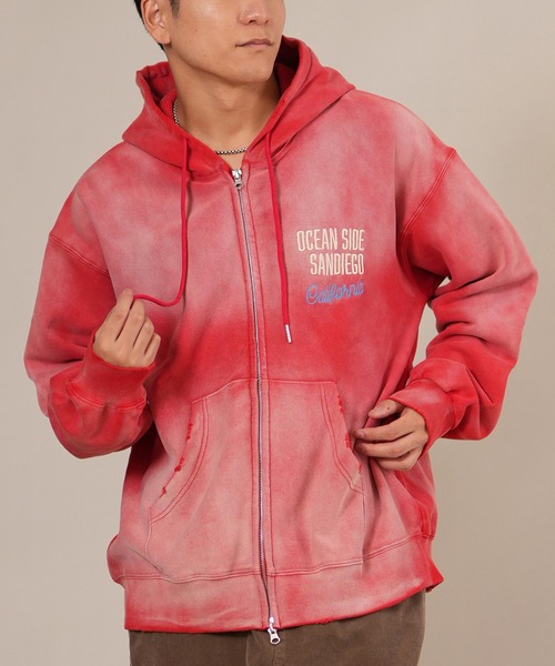 ムラサキスポーツ(ムラサキスポーツ)の「【ムラサキスポーツ限定】DEAR LAUREL/ディアローレル Vintage Zip パーカー D25F-1203(パーカー・メンズ・スミクロ/レッド/ブラウン/ネイビー・M/L)」の4枚目の写真