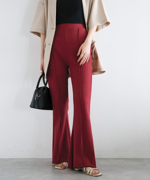 セール】配色リブメローフレアパンツ（スウェットパンツ）｜RAGEBLUE