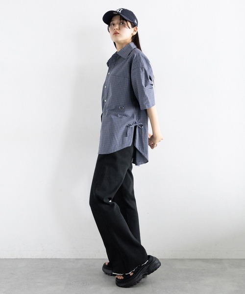 RAGEBLUE（レイジブルー）の「配色リブメローフレアパンツ（スウェットパンツ・レディース・ホワイト/ブラック/ワインレッド・FREE）」の12枚目の写真