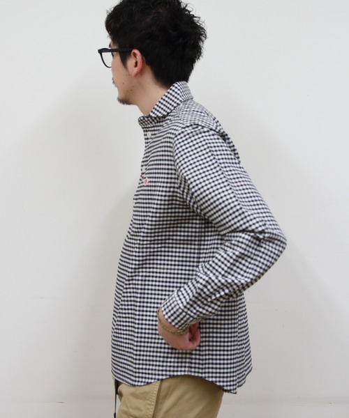 DANTON(ダントン)の「DANTON/ダントン ラウンドカラープルオーバーシャツロングスリーブ ROUND COLLAR P.O SHIRT L/S DT-B0282 OXP(シャツ/ブラウス・レディース・オリーブ/ブラック系その他2/ネイビー・44/42/40)」の10枚目の写真
