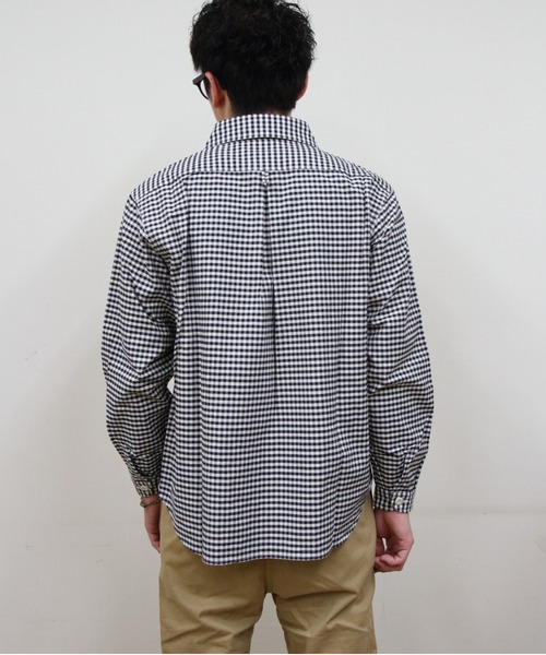 DANTON(ダントン)の「DANTON/ダントン ラウンドカラープルオーバーシャツロングスリーブ ROUND COLLAR P.O SHIRT L/S DT-B0282 OXP(シャツ/ブラウス・レディース・オリーブ/ブラック系その他2/ネイビー・44/42/40)」の11枚目の写真