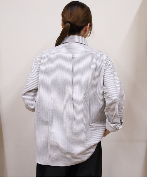 DANTON(ダントン)の「DANTON/ダントン ラウンドカラープルオーバーシャツロングスリーブ ROUND COLLAR P.O SHIRT L/S DT-B0282 OXP(シャツ/ブラウス・レディース・オリーブ/ブラック系その他2/ネイビー・44/42/40)」の17枚目の写真