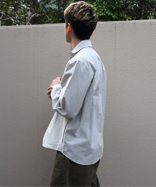 DANTON(ダントン)の「DANTON/ダントン ラウンドカラープルオーバーシャツロングスリーブ ROUND COLLAR P.O SHIRT L/S DT-B0282 OXP(シャツ/ブラウス・レディース・オリーブ/ブラック系その他2/ネイビー・44/42/40)」の22枚目の写真