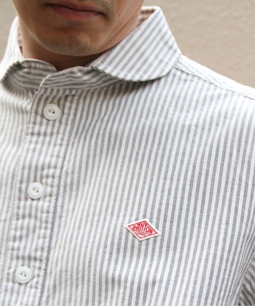 DANTON(ダントン)の「DANTON/ダントン ラウンドカラープルオーバーシャツロングスリーブ ROUND COLLAR P.O SHIRT L/S DT-B0282 OXP(シャツ/ブラウス・レディース・オリーブ/ブラック系その他2/ネイビー・44/42/40)」の18枚目の写真