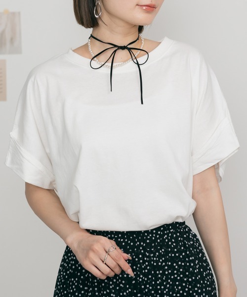 RCD(アールシーディー)の「立体ドルマンスリーブTシャツ(Tシャツ/カットソー・レディース・カーキ/ブラック/ホワイト・LL~3L/4L~5L/M-L)」の4枚目の写真