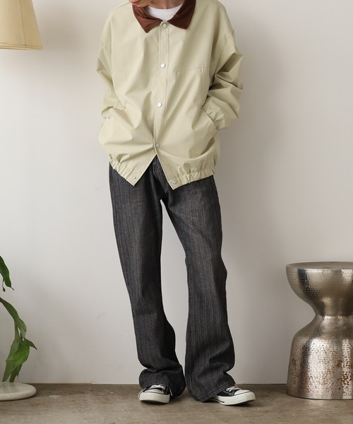 ROOPTOKYO(ループトウキョウ)の「バイカラー ナイロンブルゾン コーチジャケット(ブルゾン・メンズ・アイボリー・XL/L)」の9枚目の写真