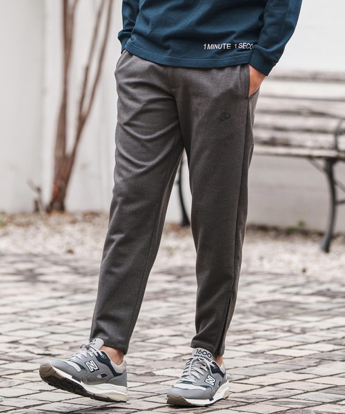 1minute 1second（ワンミニットワンセカンド）の「mp13844-zip slacks with heart embroidery スラックスパンツ（スラックス・メンズ・ブラック/チャコール・S/M/L/XL）」の3枚目の写真