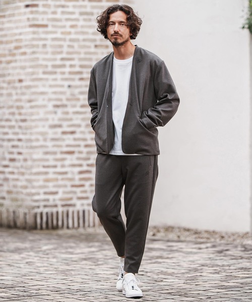 1minute 1second（ワンミニットワンセカンド）の「mp13844-zip slacks with heart embroidery スラックスパンツ（スラックス・メンズ・ブラック/チャコール・S/M/L/XL）」の7枚目の写真