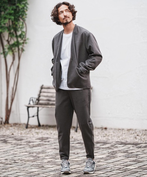 1minute 1second（ワンミニットワンセカンド）の「mp13844-zip slacks with heart embroidery スラックスパンツ（スラックス・メンズ・ブラック/チャコール・S/M/L/XL）」の9枚目の写真