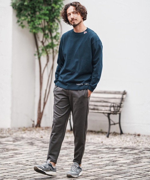 1minute 1second（ワンミニットワンセカンド）の「mp13844-zip slacks with heart embroidery スラックスパンツ（スラックス・メンズ・ブラック/チャコール・S/M/L/XL）」の10枚目の写真