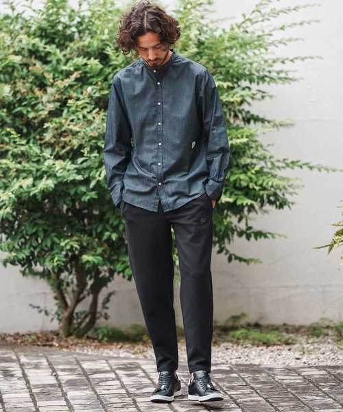 1minute 1second（ワンミニットワンセカンド）の「mp13844-zip slacks with heart embroidery スラックスパンツ（スラックス・メンズ・ブラック/チャコール・S/M/L/XL）」の17枚目の写真