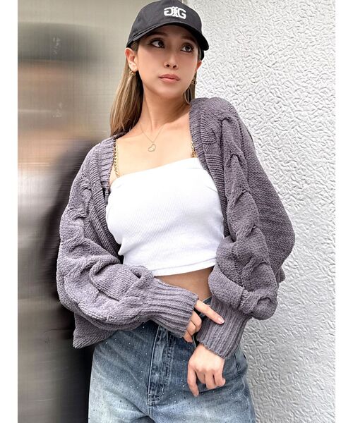 GYDA（ジェイダ）の「chainストラップテレコビスチェ（キャミソール・レディース・ピンク/その他1/ブラック/オフホワイト/その他2・FREE）」の12枚目の写真