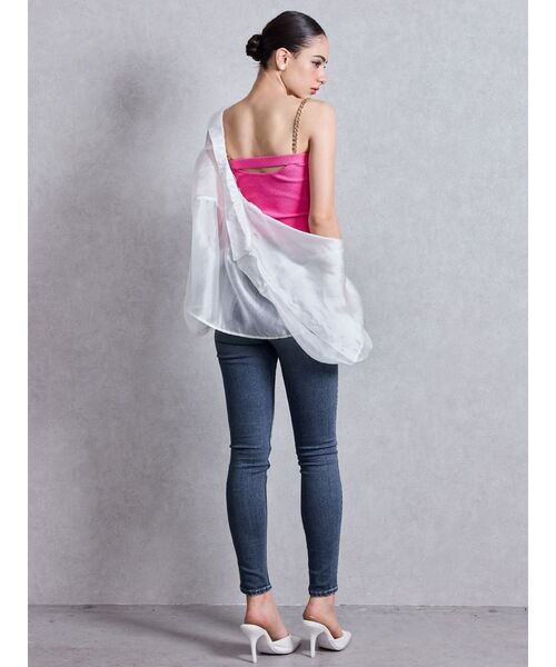 GYDA（ジェイダ）の「chainストラップテレコビスチェ（キャミソール・レディース・ピンク/その他1/ブラック/オフホワイト/その他2・FREE）」の19枚目の写真