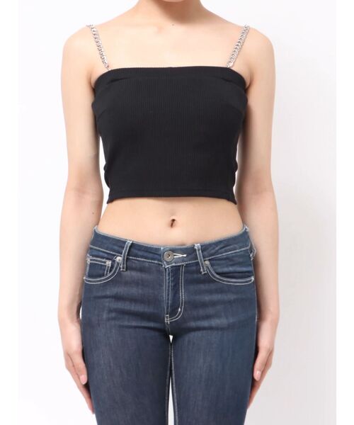 GYDA（ジェイダ）の「chainストラップテレコビスチェ（キャミソール・レディース・ピンク/その他1/ブラック/オフホワイト/その他2・FREE）」の20枚目の写真