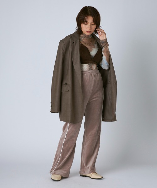 Kappa（カッパ）の「ベロアフレアパンツ（その他パンツ・レディース・グレー/ブラック・LARGE/MEDIUM/SMALL）」の9枚目の写真