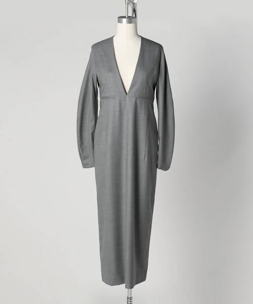 LOEFF（ロエフ）の「＜LOEFF＞W TORO Vネック ドレス（ワンピース・レディース・ネイビー/グレー・1/0）」の2枚目の写真