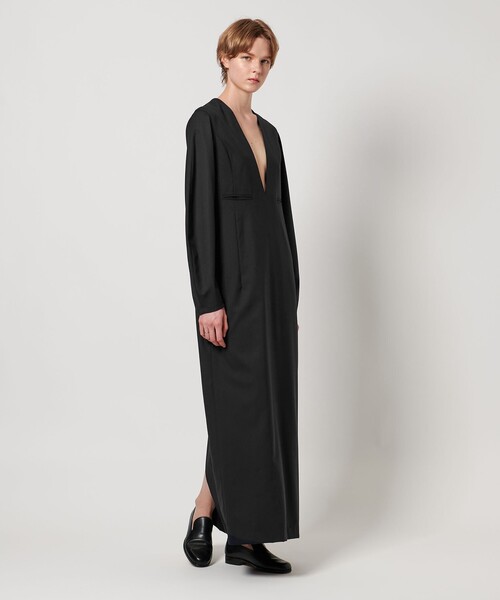 LOEFF（ロエフ）の「＜LOEFF＞W TORO Vネック ドレス（ワンピース・レディース・ネイビー/グレー・1/0）」の7枚目の写真