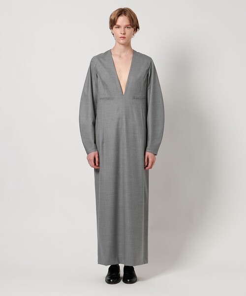 LOEFF（ロエフ）の「＜LOEFF＞W TORO Vネック ドレス（ワンピース・レディース・ネイビー/グレー・1/0）」の9枚目の写真