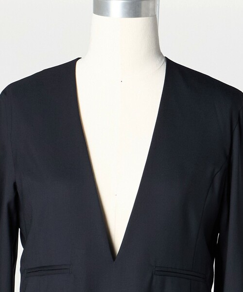 LOEFF（ロエフ）の「＜LOEFF＞W TORO Vネック ドレス（ワンピース・レディース・ネイビー/グレー・1/0）」の14枚目の写真