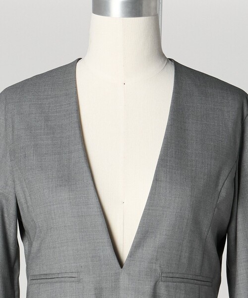 LOEFF（ロエフ）の「＜LOEFF＞W TORO Vネック ドレス（ワンピース・レディース・ネイビー/グレー・1/0）」の22枚目の写真