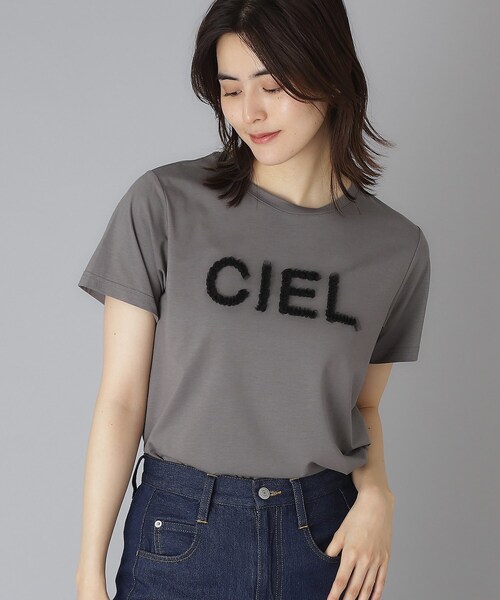 クリア天竺チュールCIELロゴTシャツ クリア天竺チュールCIELロゴTシャツ（Tシャツ/カットソー