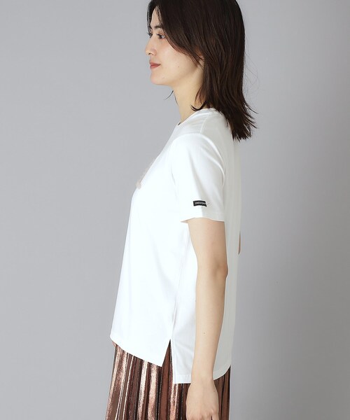 DRESSTERIOR(ドレステリア)の「クリア天竺チュールCIELロゴTシャツ(Tシャツ/カットソー・レディース・オフホワイト/ブラック/ダークグレー・34/36/38)」の7枚目の写真