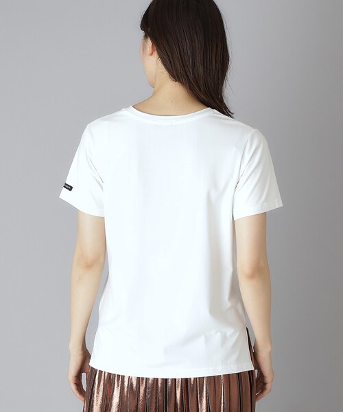 DRESSTERIOR(ドレステリア)の「クリア天竺チュールCIELロゴTシャツ(Tシャツ/カットソー・レディース・オフホワイト/ブラック/ダークグレー・34/36/38)」の8枚目の写真