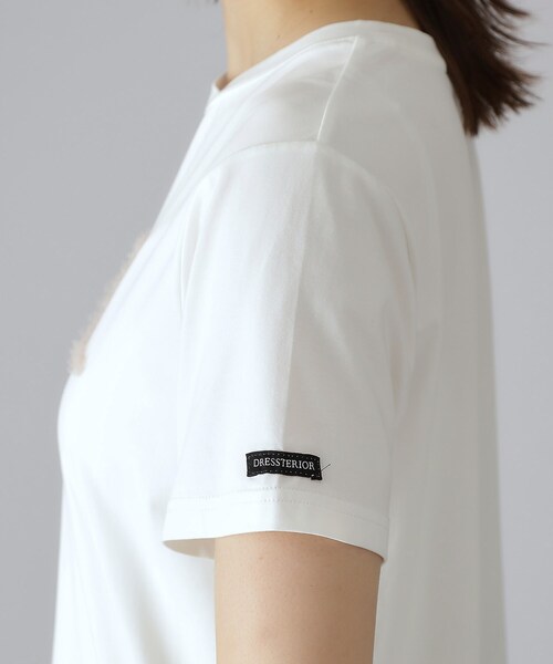 DRESSTERIOR(ドレステリア)の「クリア天竺チュールCIELロゴTシャツ(Tシャツ/カットソー・レディース・オフホワイト/ブラック/ダークグレー・34/36/38)」の10枚目の写真