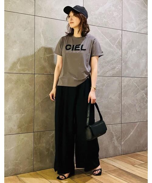 クリア天竺チュールCIELロゴTシャツ クリア天竺チュールCIELロゴTシャツ（Tシャツ/カットソー