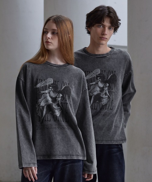CLEL(クレイル)の「【CLEL】Heavy Weight Vintage Design Print T-shirt / ヘビーウェイト ヴィンテージデザインプリントTシャツ(ロンT) (2025ver.)(Tシャツ/カットソー・メンズ・ブラック系1/グレー系3/ホワイト系1/グレー系2・L/M/S/XS)」の8枚目の写真