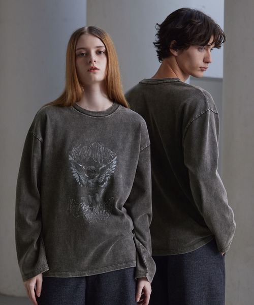 CLEL(クレイル)の「【CLEL】Heavy Weight Vintage Design Print T-shirt / ヘビーウェイト ヴィンテージデザインプリントTシャツ(ロンT) (2025ver.)(Tシャツ/カットソー・メンズ・ブラック系1/グレー系3/ホワイト系1/グレー系2・L/M/S/XS)」の17枚目の写真