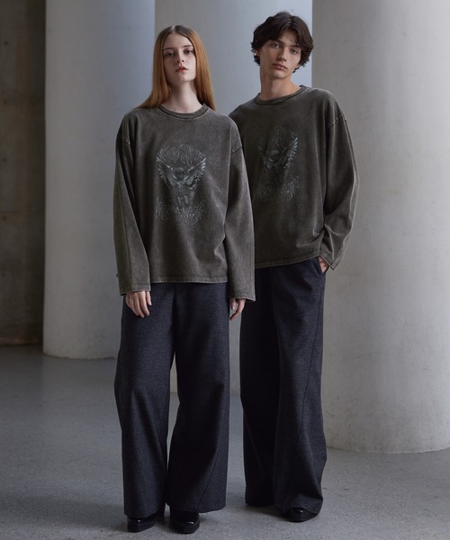 CLEL(クレイル)の「【CLEL】Heavy Weight Vintage Design Print T-shirt / ヘビーウェイト ヴィンテージデザインプリントTシャツ(ロンT) (2025ver.)(Tシャツ/カットソー・メンズ・ブラック系1/グレー系3/ホワイト系1/グレー系2・L/M/S/XS)」の18枚目の写真
