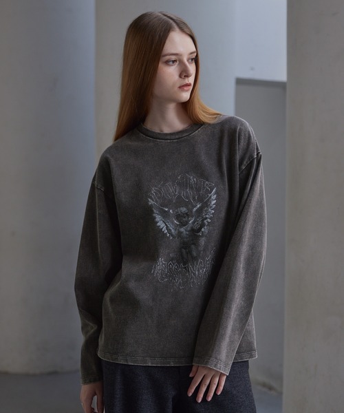 CLEL(クレイル)の「【CLEL】Heavy Weight Vintage Design Print T-shirt / ヘビーウェイト ヴィンテージデザインプリントTシャツ(ロンT) (2025ver.)(Tシャツ/カットソー・メンズ・ブラック系1/グレー系3/ホワイト系1/グレー系2・L/M/S/XS)」の20枚目の写真