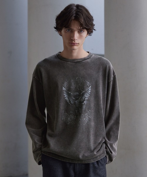 CLEL(クレイル)の「【CLEL】Heavy Weight Vintage Design Print T-shirt / ヘビーウェイト ヴィンテージデザインプリントTシャツ(ロンT) (2025ver.)(Tシャツ/カットソー・メンズ・ブラック系1/グレー系3/ホワイト系1/グレー系2・L/M/S/XS)」の22枚目の写真