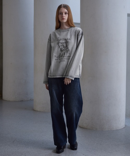 CLEL】Heavy Weight Vintage Design Print T-shirt / ヘビーウェイト