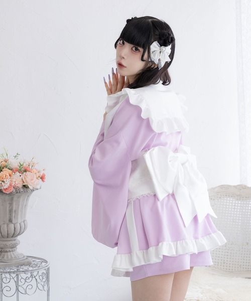 DearMyLove ディアマイラブ 浴衣・帯セット フリルリボンティアード浴衣（浴衣）｜DearMyLove（ディア