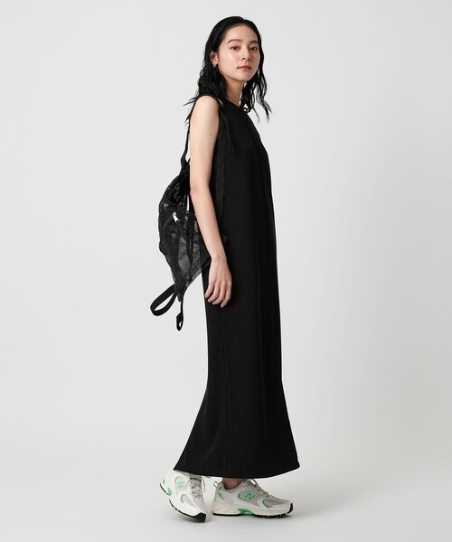 BEAUTY&YOUTH UNITED ARROWS（ビューティーアンドユースユナイテッドアローズ）の「ポリエステルアメリカンスリーブワンピース（ワンピース・レディース・ナチュラル/ブラック/ダークブラウン・S/M）」の5枚目の写真