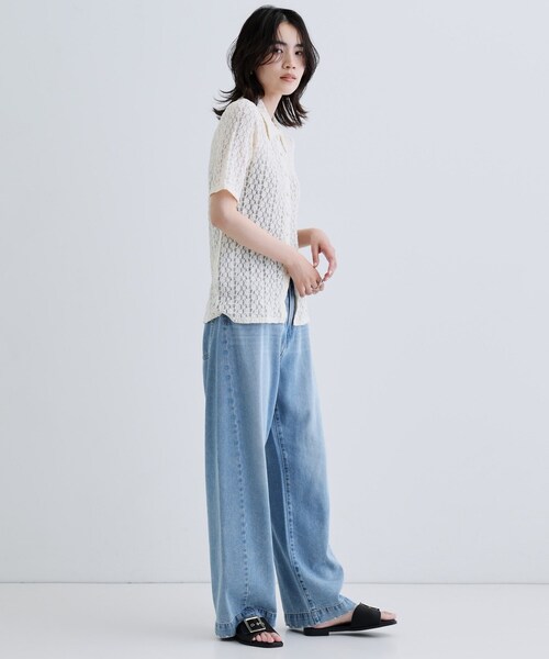 GALLEST(ギャレスト)の「【一部店舗限定】カットレースポロ(シャツ/ブラウス・レディース・アイボリー/ブラウン系その他/ブラック・38)」の22枚目の写真