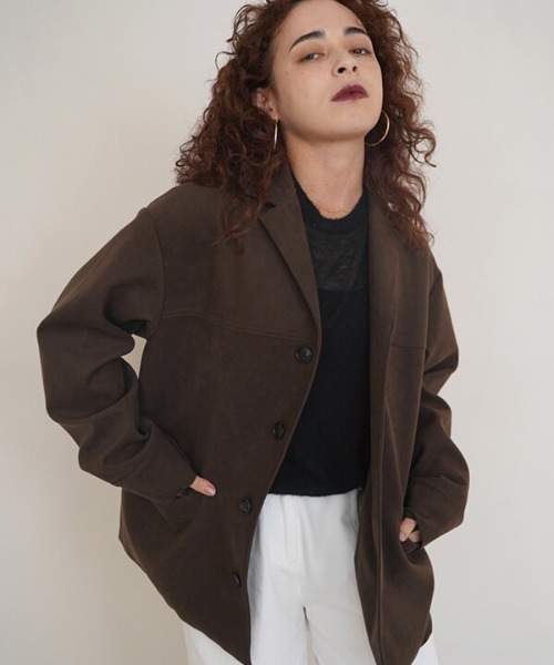 CREDONA（クレドナ）の「SUEDE JACKET/スウェードジャケット（テーラードジャケット・レディース・ブラウン・0）」の12枚目の写真