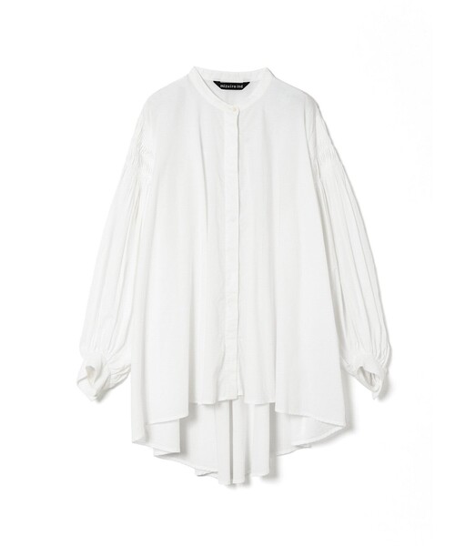 mizuiroind（ミズイロインド）の「mizuiro ind ピンタックパフスリーブシャツ（シャツ/ブラウス・レディース・オフホワイト/ネイビー/グレー/ブラック/ワインレッド・FREE）」の3枚目の写真