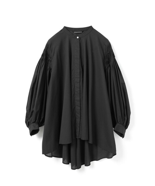 mizuiroind（ミズイロインド）の「mizuiro ind ピンタックパフスリーブシャツ（シャツ/ブラウス・レディース・オフホワイト/ネイビー/グレー/ブラック/ワインレッド・FREE）」の6枚目の写真