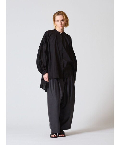 mizuiroind（ミズイロインド）の「mizuiro ind ピンタックパフスリーブシャツ（シャツ/ブラウス・レディース・オフホワイト/ネイビー/グレー/ブラック/ワインレッド・FREE）」の15枚目の写真