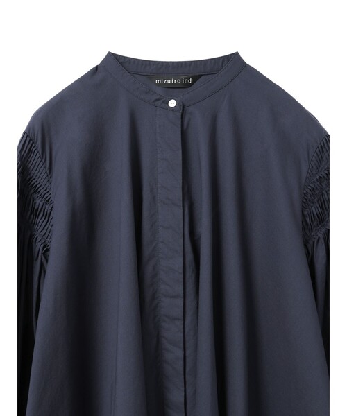 mizuiroind（ミズイロインド）の「mizuiro ind ピンタックパフスリーブシャツ（シャツ/ブラウス・レディース・オフホワイト/ネイビー/グレー/ブラック/ワインレッド・FREE）」の19枚目の写真