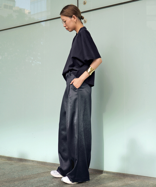 ミニマルサテンパンツ（スラックス）｜EVERYDAY I LIKE
