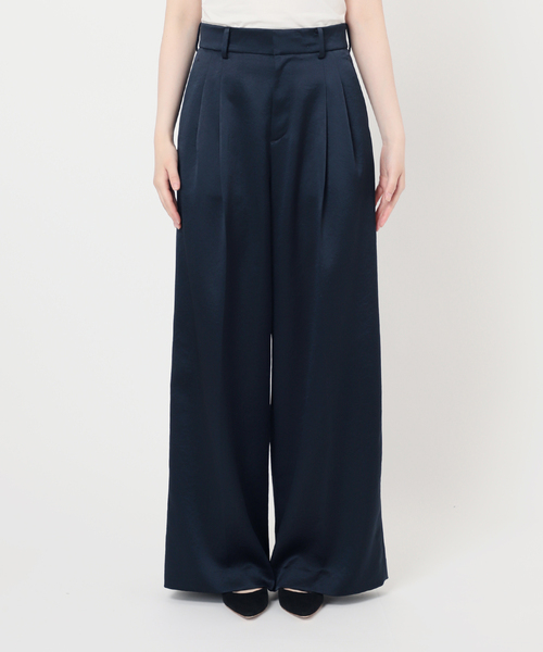 EVERYDAY I LIKE.(エヴリディアイライク)の「*ミニマルサテンパンツ(スラックス・レディース・ネイビー・38/36/34)」の19枚目の写真