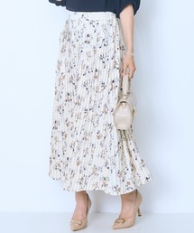 <大きいサイズ>花柄プリーツスカート marun