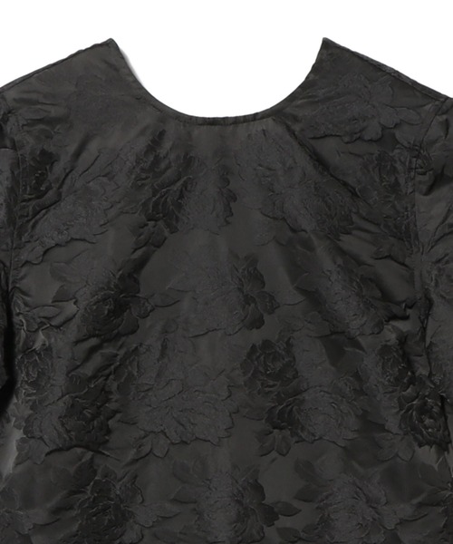 GANNI(ガニー)の「GANNI / ボタニカルジャカードオープンバックミニドレス(ワンピース・レディース・ブラック・34)」の7枚目の写真