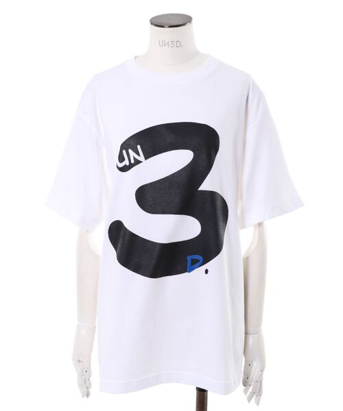 UN3D.（アンスリード）の「【ZOZO限定】3 PRINT T-SH / 3プリントTシャツ（Tシャツ/カットソー・レディース・ホワイト/ブラック・FREE）」の4枚目の写真